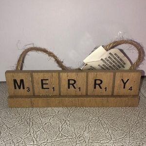 Scrabble ornament MERRY NWT